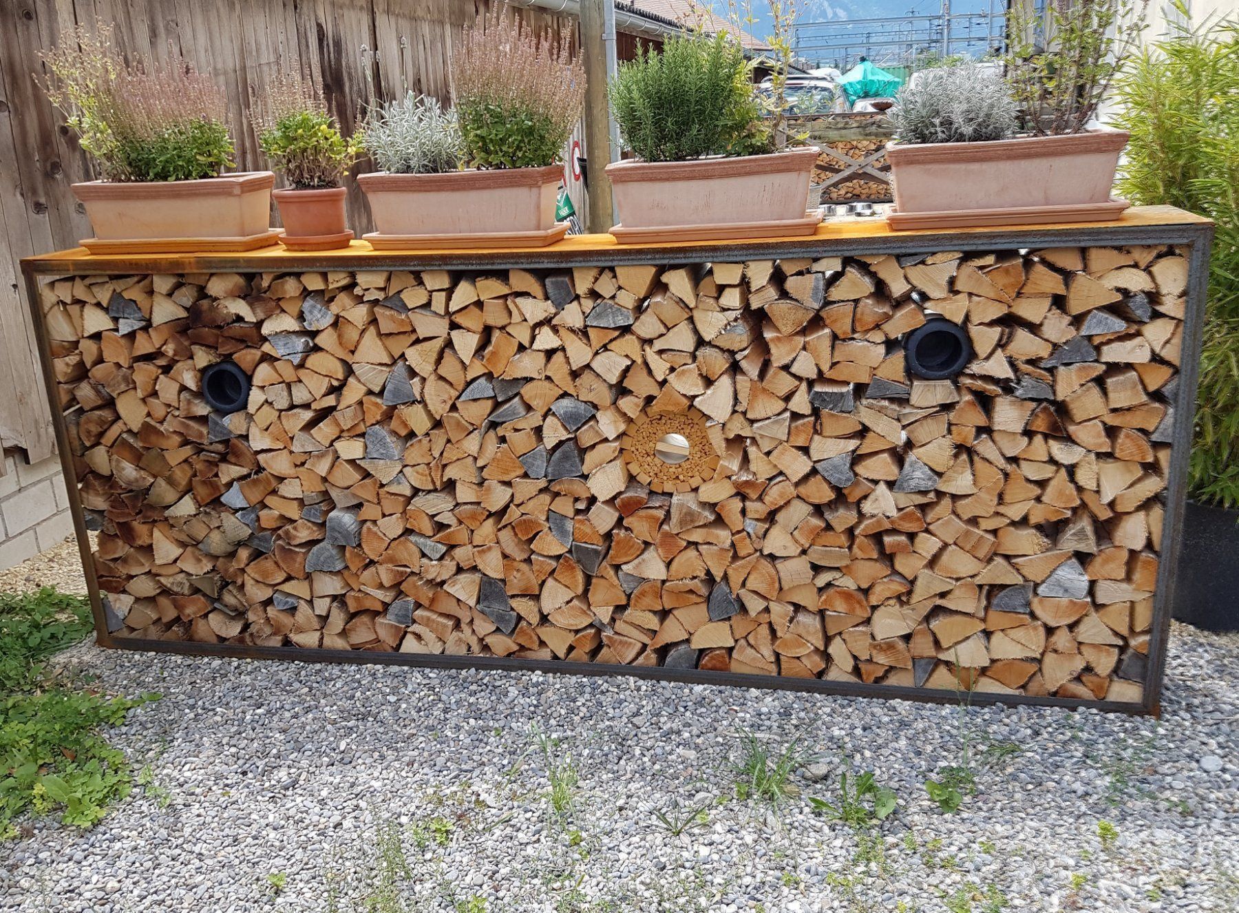 Paraventi: Rechteck Sichtschutz + Holzlagergestell. – Nuovo (secondo la descrizione) da Thun venduto da Abigboss