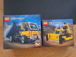 LEGO Technik 42147 Kipplaster & 42163 Schwerlast Bulldozer