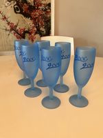 NEU! 6 blaue Sektgläser "Love 2000"