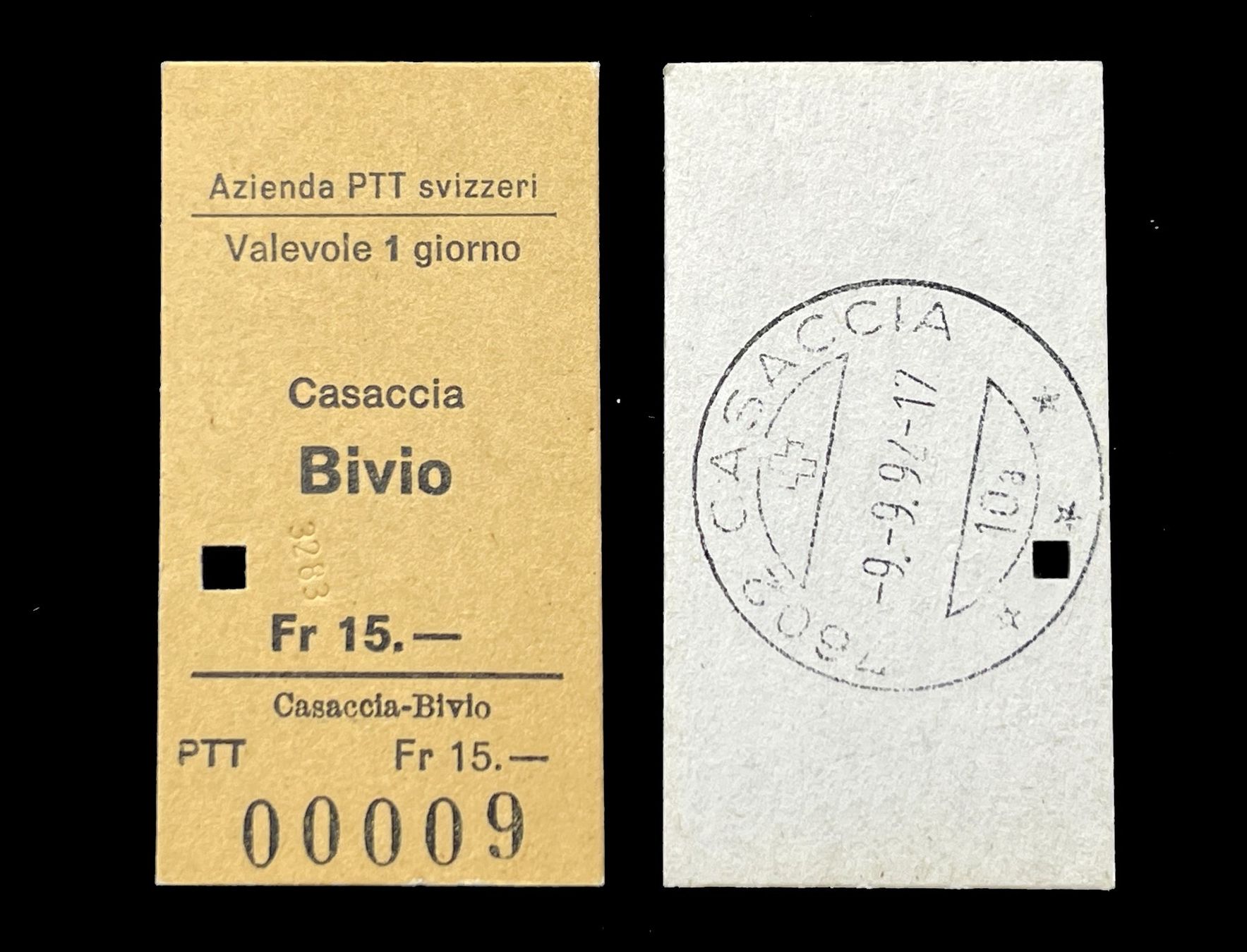 Biglietti: Casaccia Bregaglia Bivio Postauto Edmondsonsches Billett – Nuovo (secondo la descrizione) da Bern venduto da AWiBe