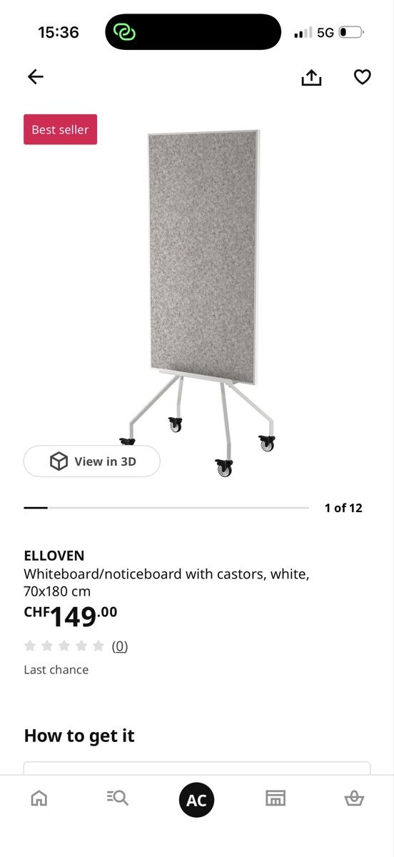 Ikea Lavagne: IKEA whiteboard  – Usato da Zürich venduto da AlineCr 1