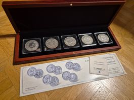 Münzset Lateinische Münzunion inkl. 5 Fr. 1874 - 5x 25g