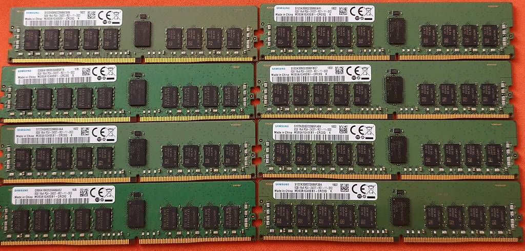 Memoria / RAM: Samsung 8GB DDR4-2400 ECC Registered RDIMM Server RAM – Usato da Dielsdorf venduto da LukeyDukey
