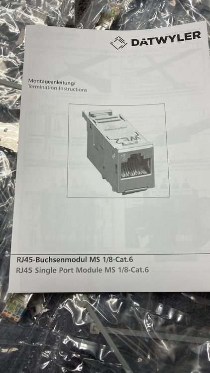 30 RJ45-Buchsenmodul MS 1/8-Cat.6 Dätwyler (Neu und originalverpackt ...