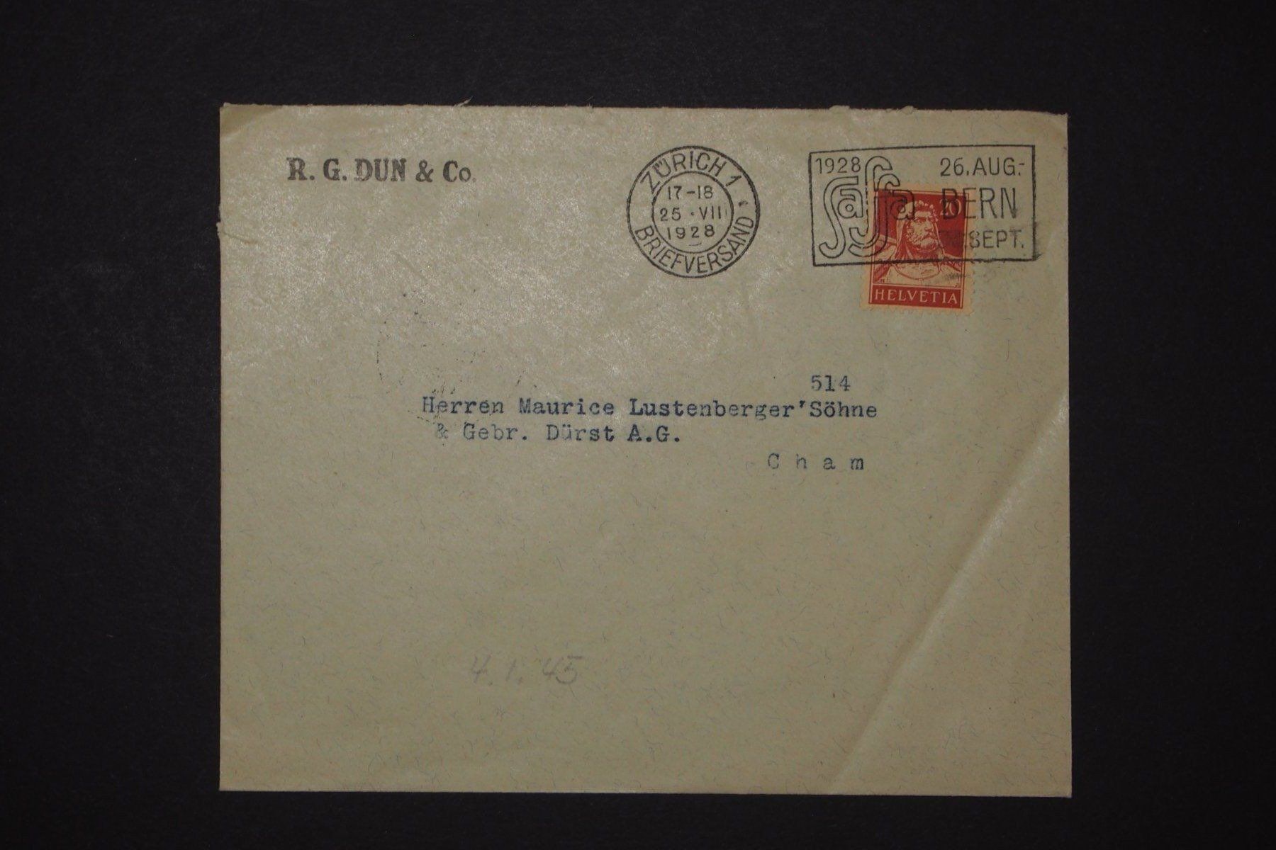 Tutti i francobolli: 1928 Brief – Usato da Solothurn venduto da and_fxw5