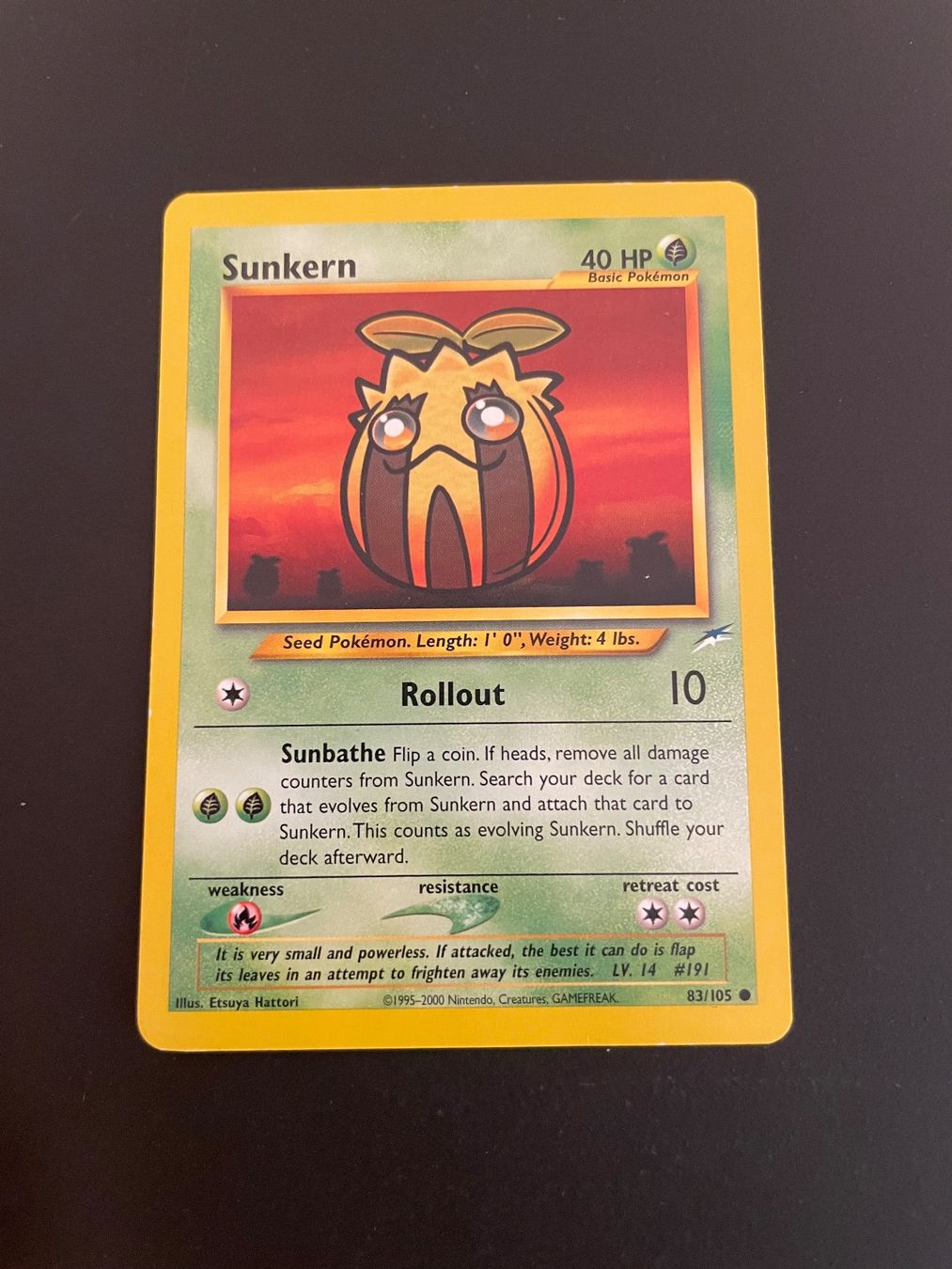 Pokémon Carte collezionabili: Sunkern 83/105 Neo Destiny – Usato da Zürich venduto da pokemon_cards