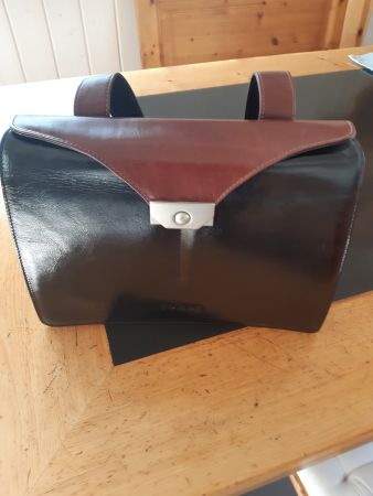 TORBE Elegante Ledertasche schwarz/braun  Topzustand