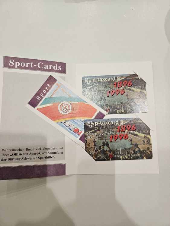 Cartes de téléphone: Sport Cards Sammlung 1896-1996 Stiftung Sporthilfe! – Neuf avec emballage d'origine à Wiler b.Utzenstorf par Ired