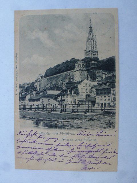Cartoline postali: Ansichtskarte Münster und Plattform 1900 – Usato da Walkringen venduto da Casablanca777