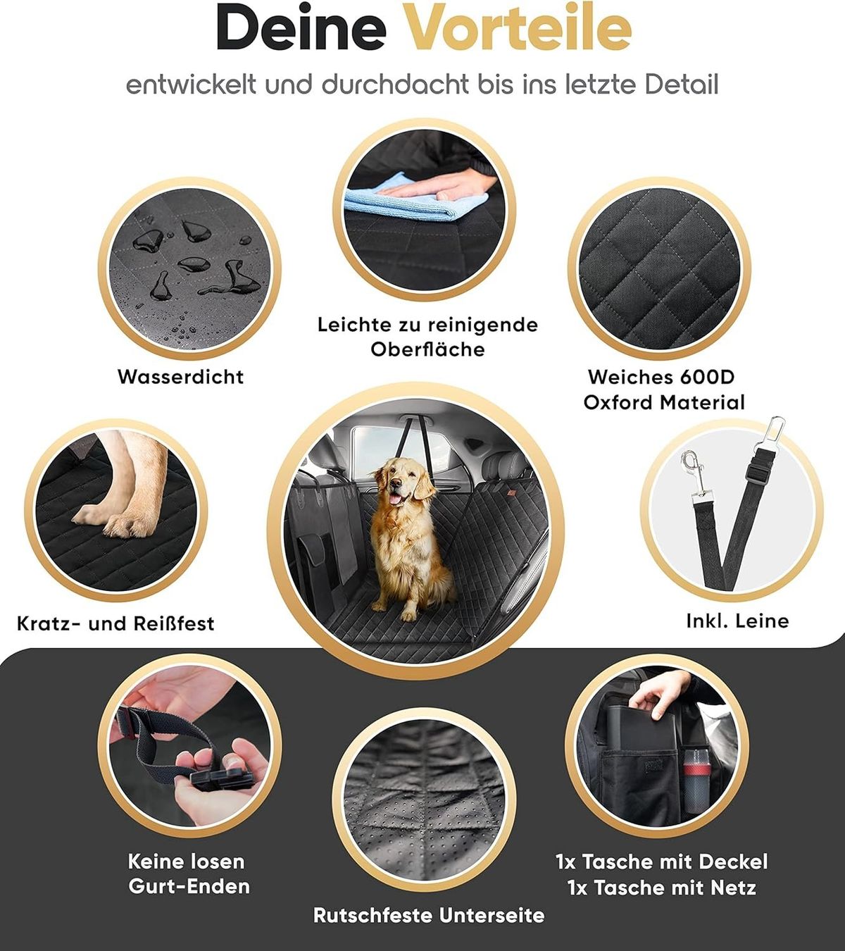 Tappeti & Tappetini: Hundedecke Auto Rücksitz wasserdicht mit Seitenschutz – Nuovo e nell'imballaggio originale da Zürich venduto da jasminleut 1