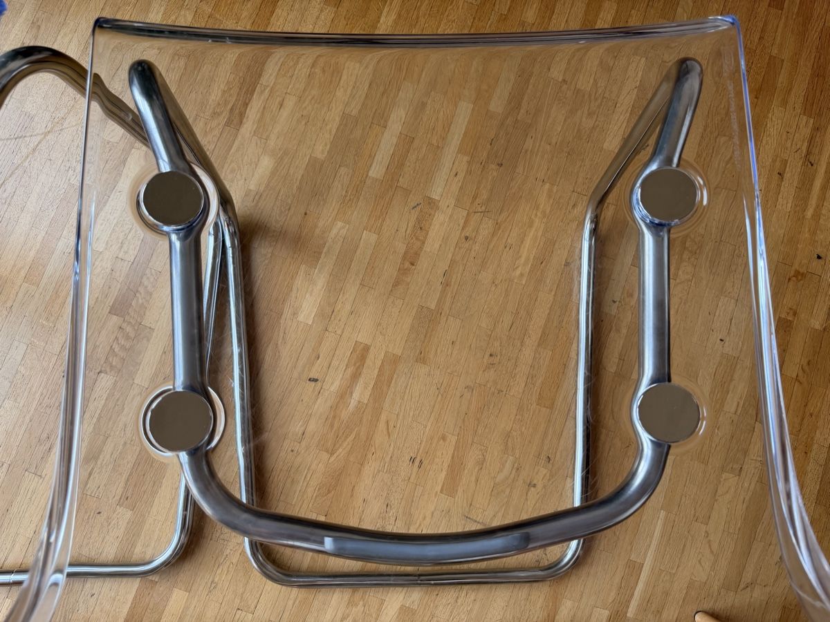 Ikea Sedie: 2x Stuhl transparent Kunststoff Metall Gestell – Usato da Thalwil venduto da margogram99 4
