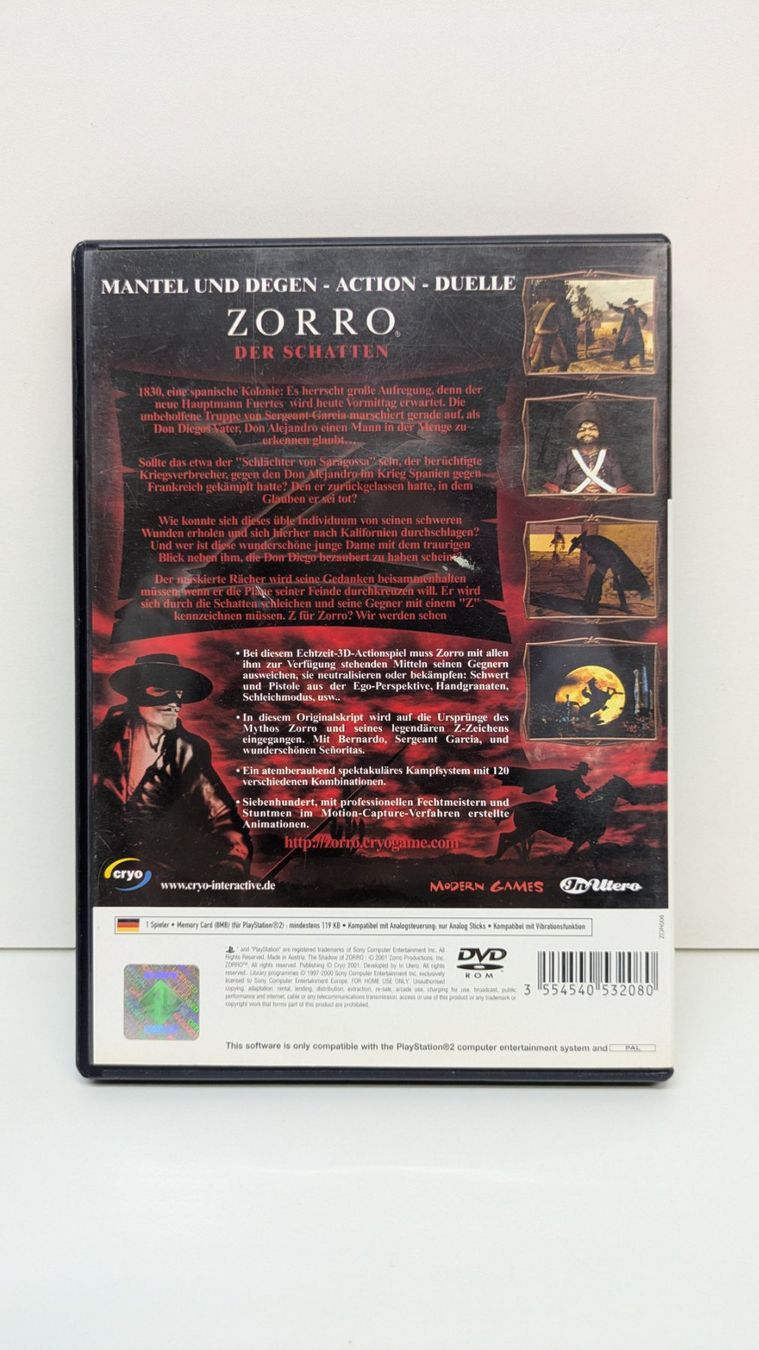 Spiele: Zorro: Der Schatten - PlayStation 2 – Gebraucht aus Menziken von mame18 2