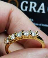 Bague argent avec diamants de moissanite de 0,5 ct GRA