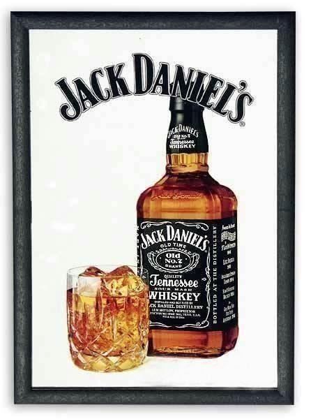 Specchi: JACK DANIEL'S: GLASS&BOTTLE - Spiegel – Nuovo (secondo la descrizione) da Ennetbürgen venduto da open24shop