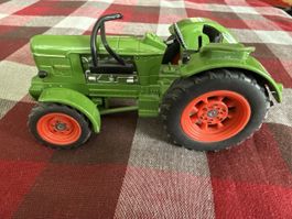 Siku tractor with trailer green diecast model good condition