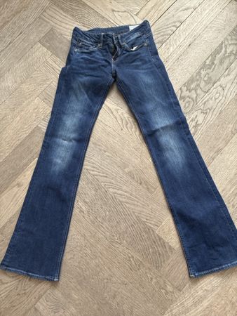 G-Star 3301 Damen Jeans Bootcut Grösse 25 blauer Denim Zusta