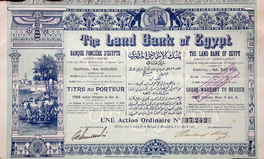 Land Bank of Egypt, Alexandria 1905 Kaufen auf Ricardo