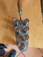 Service à liqueur vintage 6 verres et présentoir métal!