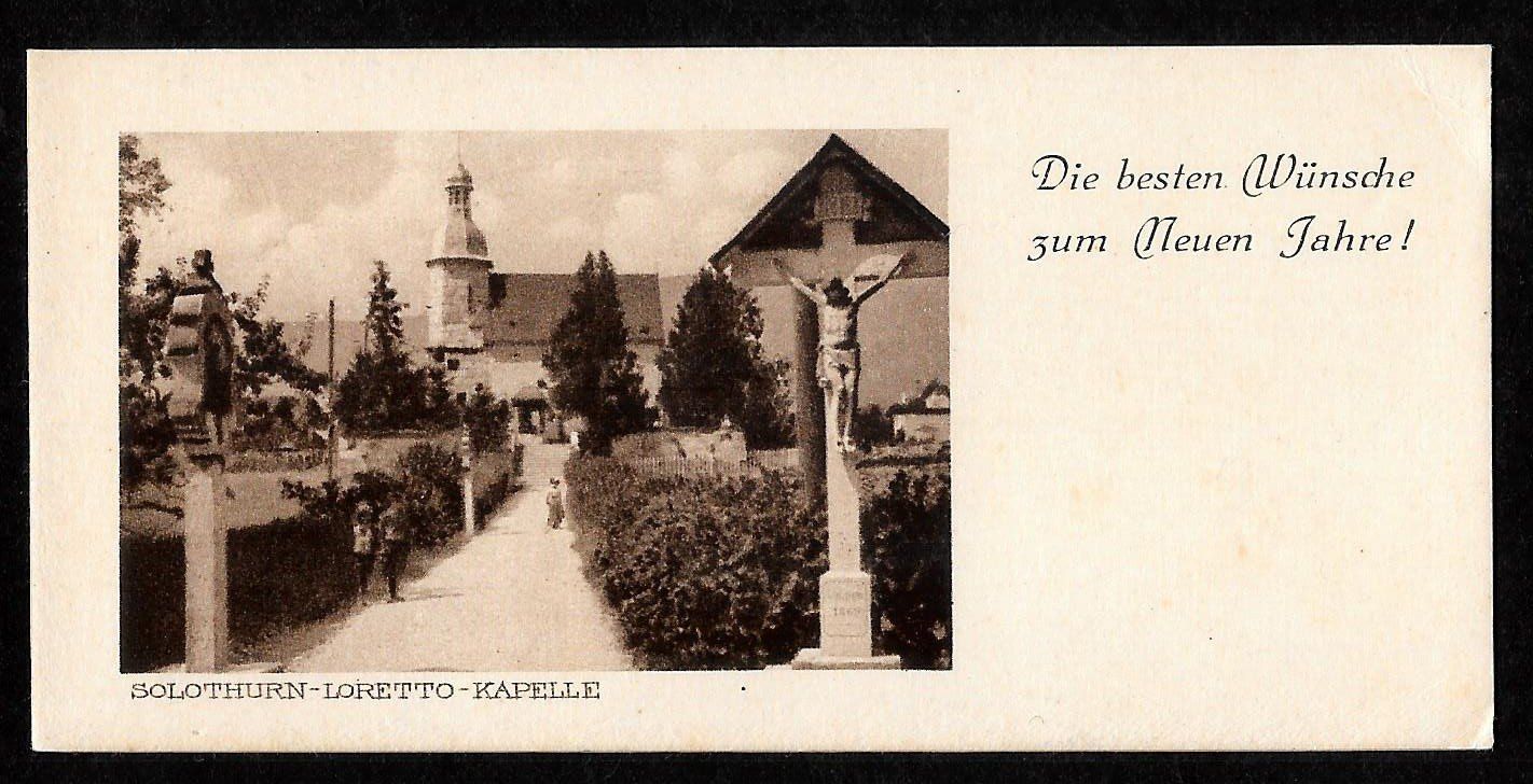 Cartoline postali: Solothurn kleinformatiges Kärtchen Loretto-Kapelle – Usato da Olten venduto da clotaldi