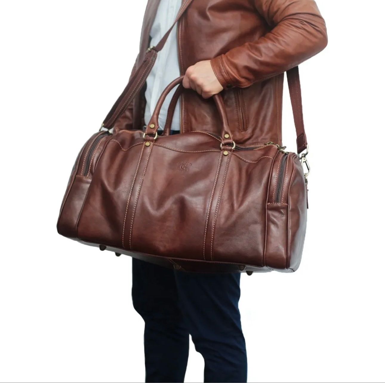 Borse: Reisetasche Leder Firenze - Farbe: Braun – Nuovo e nell'imballaggio originale da Wittenbach venduto da WWW.DRILUBAGS.CH 1
