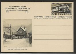 1947 Postkt 100 J. Bahn 10 Kt  in Originalumschlag