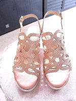 Super toller Sommerschuh 36 Gold Leder federleicht! 2x an...