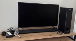 Samsung QLED 32 Zoll & Thomson Soundbar