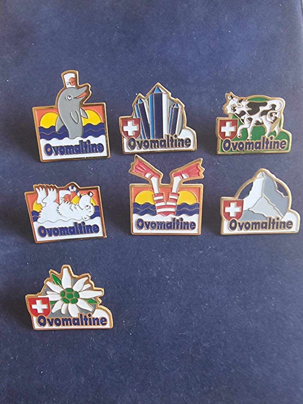 Placchette & Badge: 7 Pin-Set Ovomaltine – Usato da St Gallen venduto da golov80