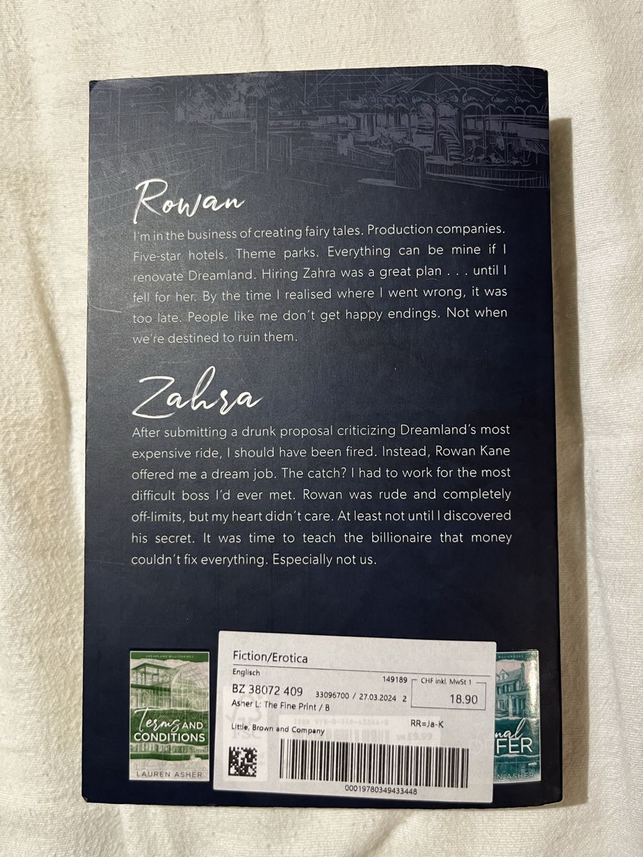 Libri: The Fine Print von Lauren Asher – Usato da Böckten venduto da tam_j9dj 1