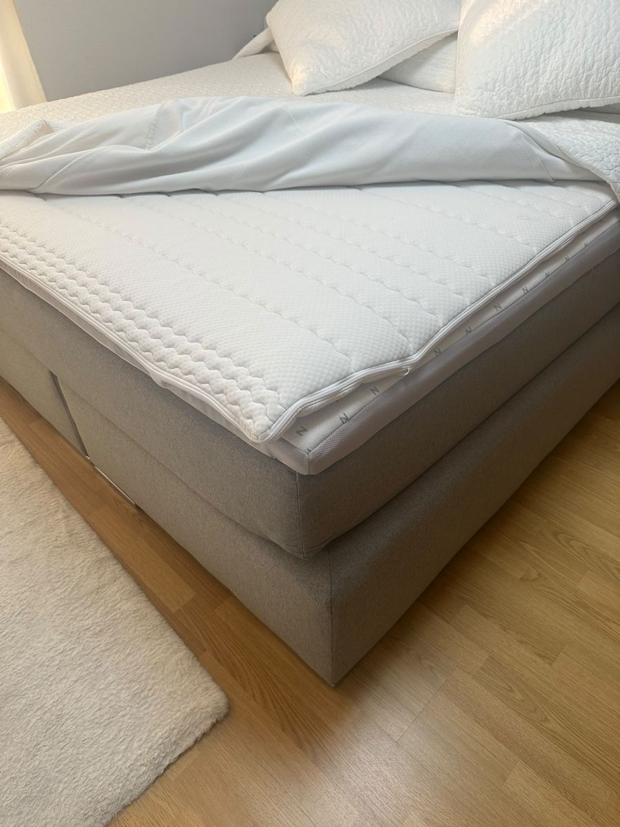 Jysk Letti: Boxspringbett mit Topper grau Doppelbett 180x200 cm – Usato da Münchenbuchsee venduto da IleanaT 3