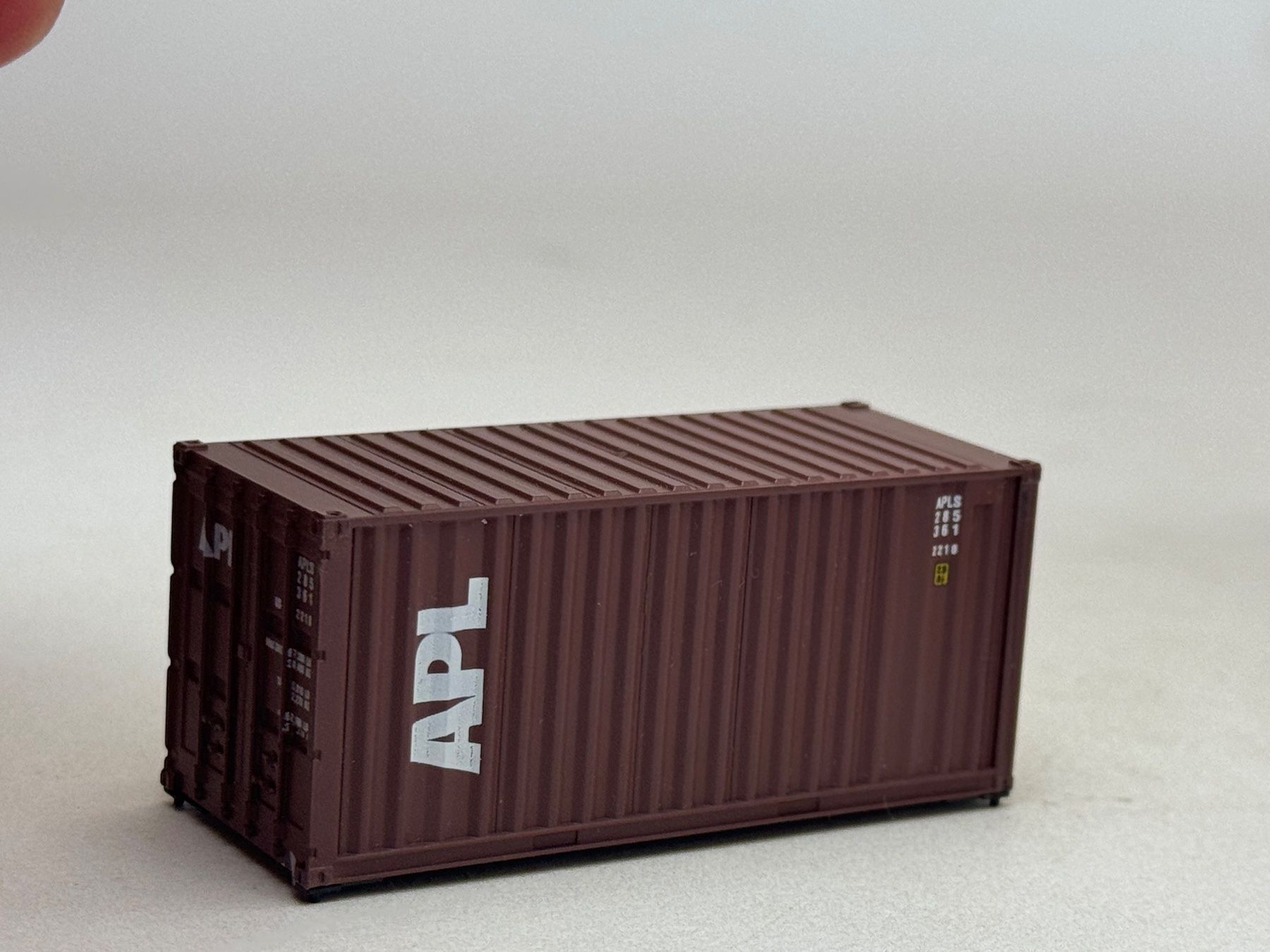 Modellini di ferrovie: EB- 20 Ft. Container APL braun – Usato da Elm venduto da Wikmtz 1