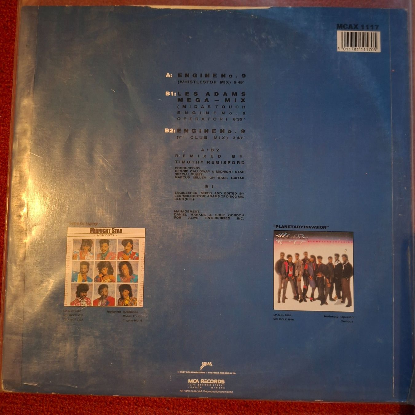 Schallplatten: 12'' Maxi Single Midnight Star - Engine Number 9 Disco-Funk – Gebraucht aus Burg AG von ..machine_rec.. 1