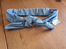 Stirnband Jeansstoff Grösse 43/45 6-12M 100% Baumwolle