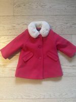 Jacadi Pink Coat with Fur Collar Size 18M