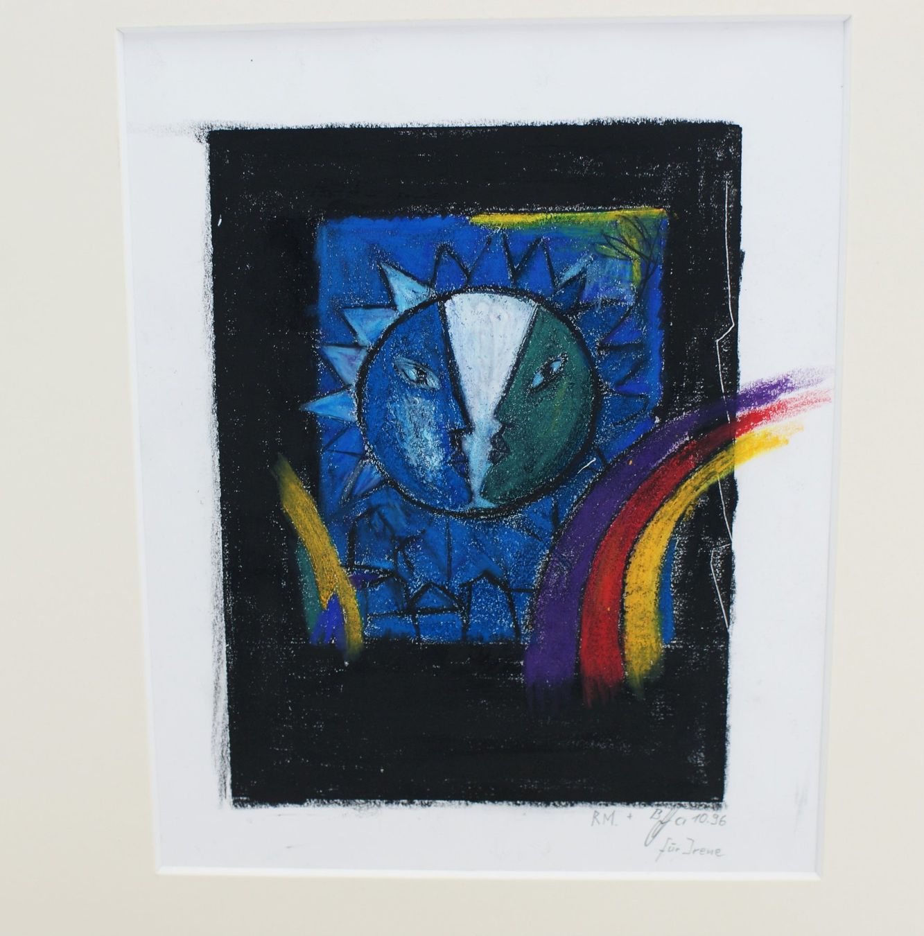 Dipinti: Rudolf Mirer, "Begegnung" Originalpastell auf Papier – Usato da Reinach BL venduto da Frogndog 9