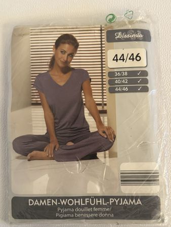 Damen Wohlfühl Pyjama von Dissimio, Gr. 44/46, Lila NEU