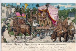 1904: "Zoo Basel"  top Künstler-Karte - einfach wundervoll!