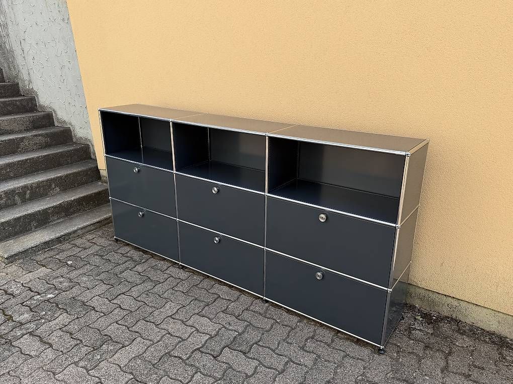USM Cassettiere: USM Haller Sideboard 2 Stück Anthrazit 3x3 – Usato da Dietikon venduto da Kumar_Occasionen 1