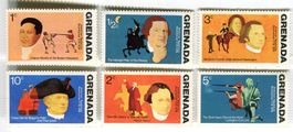 Briefmarken "Unabhängigkeitskrieg USA". Grenada