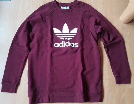 ADIDAS SWEATER GR. L (NEUWERTIG) WEINROT