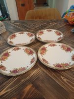 Winterling Bavaria Teller, Rosen Dekor, Vintage, 4 Stk.
