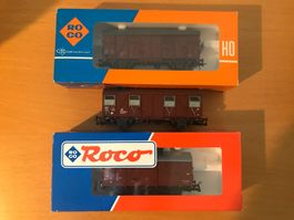 3x Roco DB Güterwagen