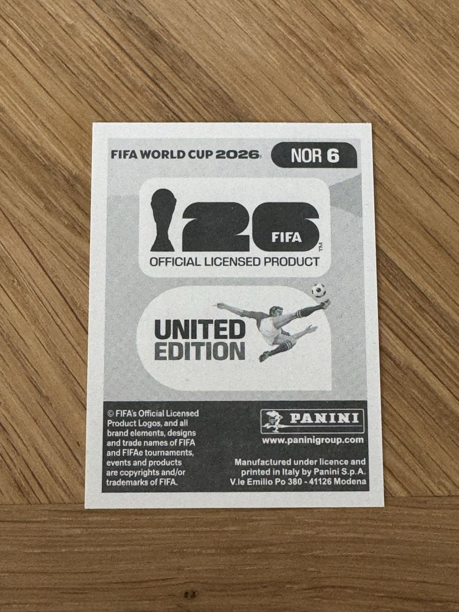 Panini Carte collezionabili: Panini 2026 NOR 6 – Nuovo (secondo la descrizione) da Grand-Lancy venduto da cyr_n5ky 1