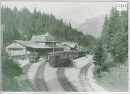 Dampfbetrieb auf dem Brünig-Pass 1938 (Repro)