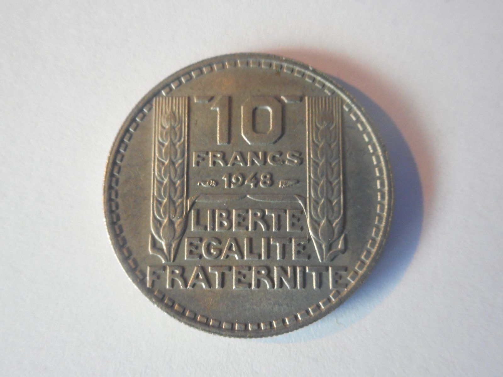 Tutti le monete: 1948  10 Francs  4.Republik – Usato da Kriegstetten venduto da pizlad2010 1