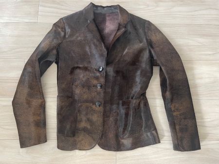 Edler Damen Blazer Gr.38 Ponyfell braun
