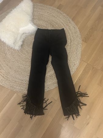 Calzedonia Jeans Schwarz mit Fransen, Gr. S, Top Zustand!