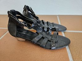 Roberto Santi Ledersandalen schwarz Gr. 40