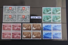PP 1953 Serie Viererblöcke Postfrisch               Los 5462