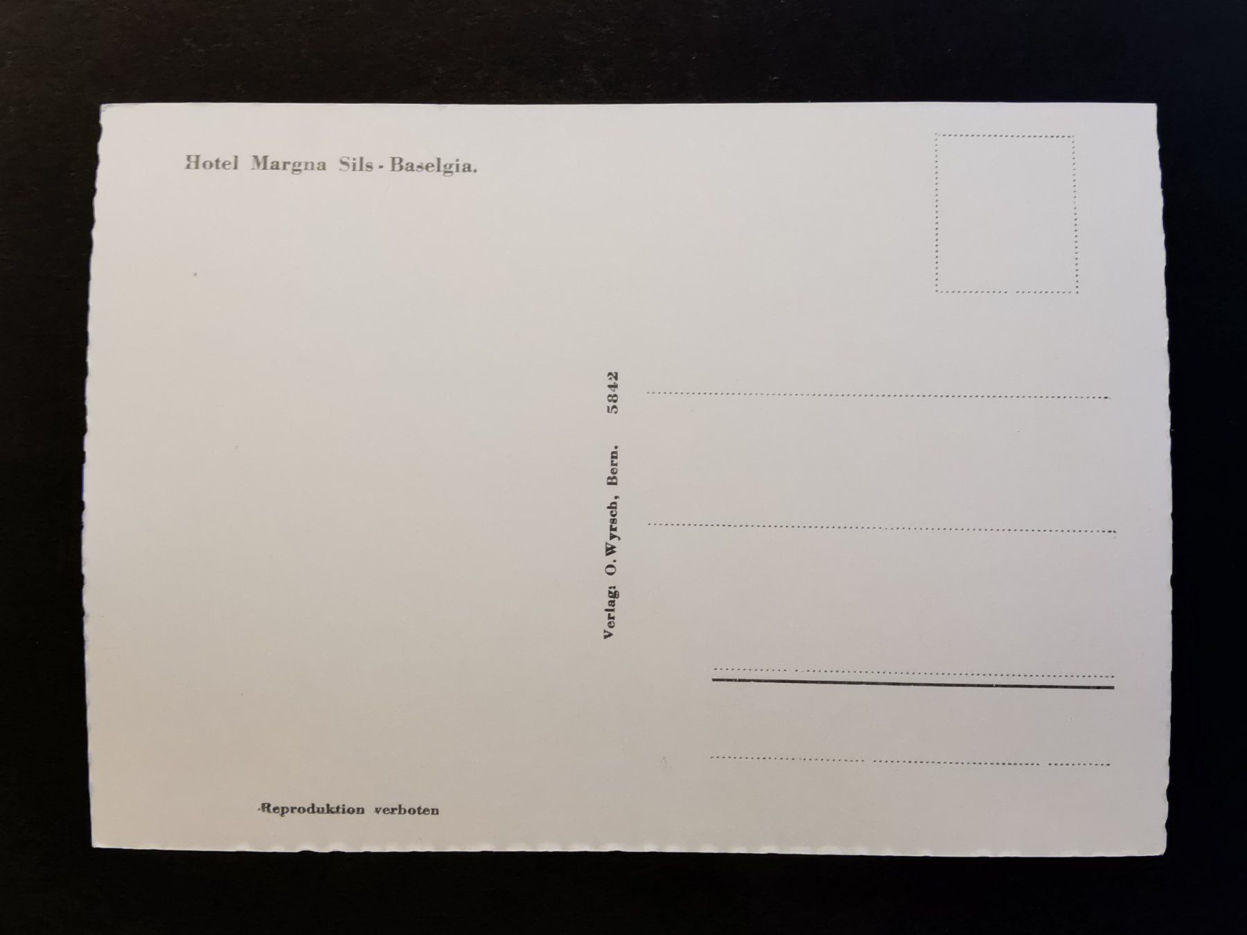 Cartoline postali: Ansichtskarte Sils-Baselgia, Hotel Margna  Engadin – Usato da Rheineck venduto da kat_7gld 1